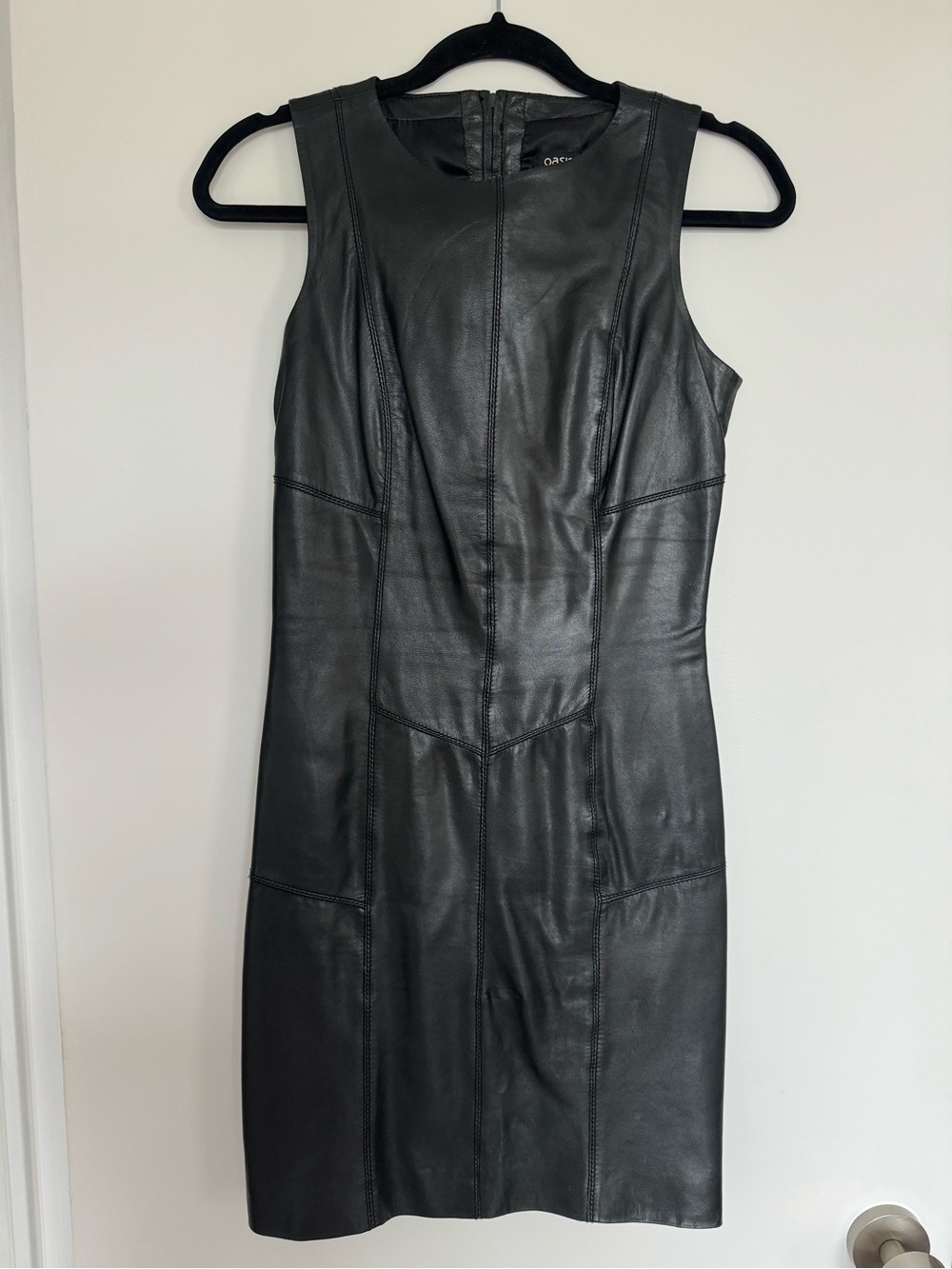 Classic Black Leather Dress